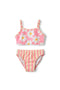 Kız Çocuk Bikini Takımı Çiçek Desenli Somon-Pembe