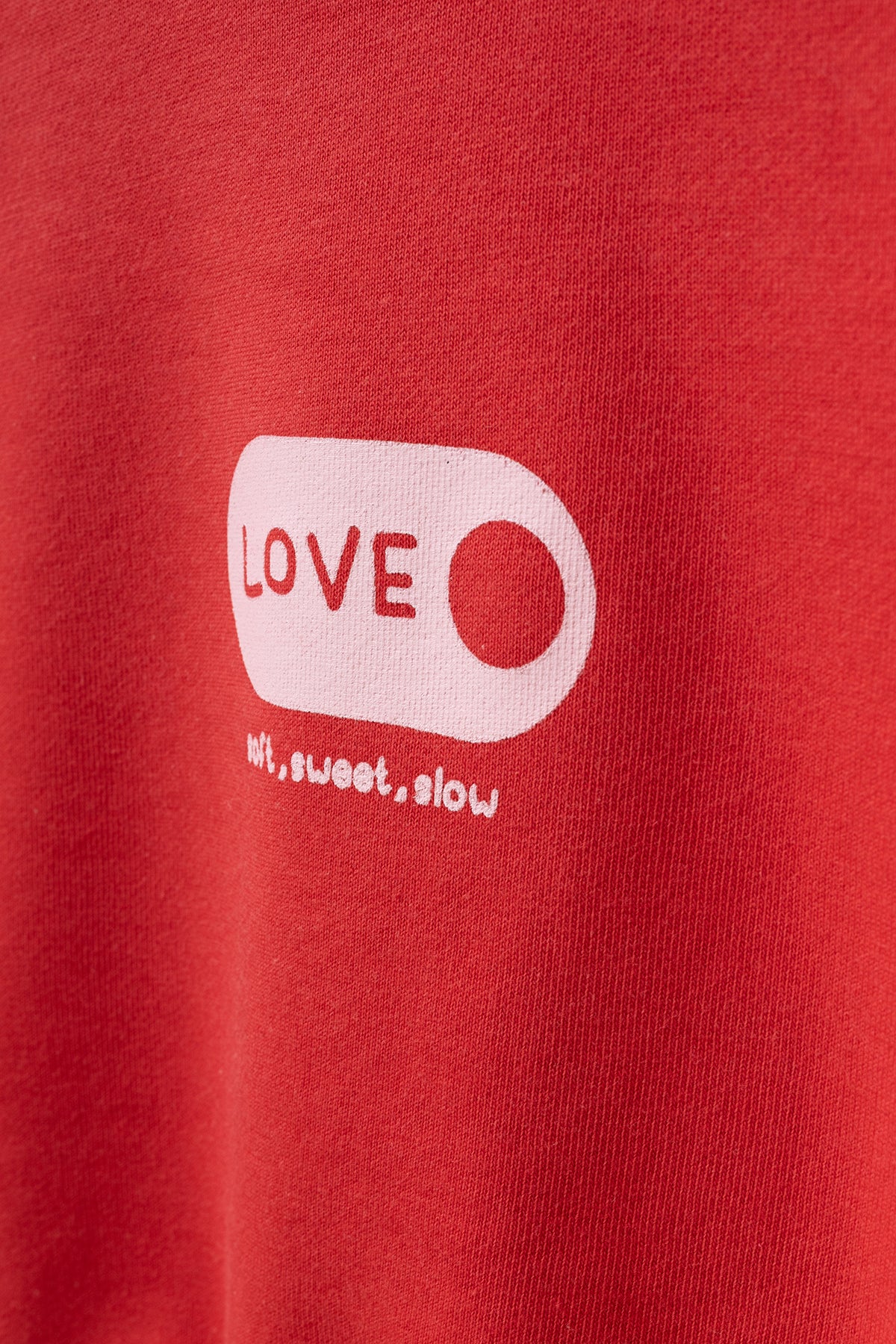 Kız Bebek Alt Üst Takım Kalp Baskılı Love Detaylı Açık Pembe
