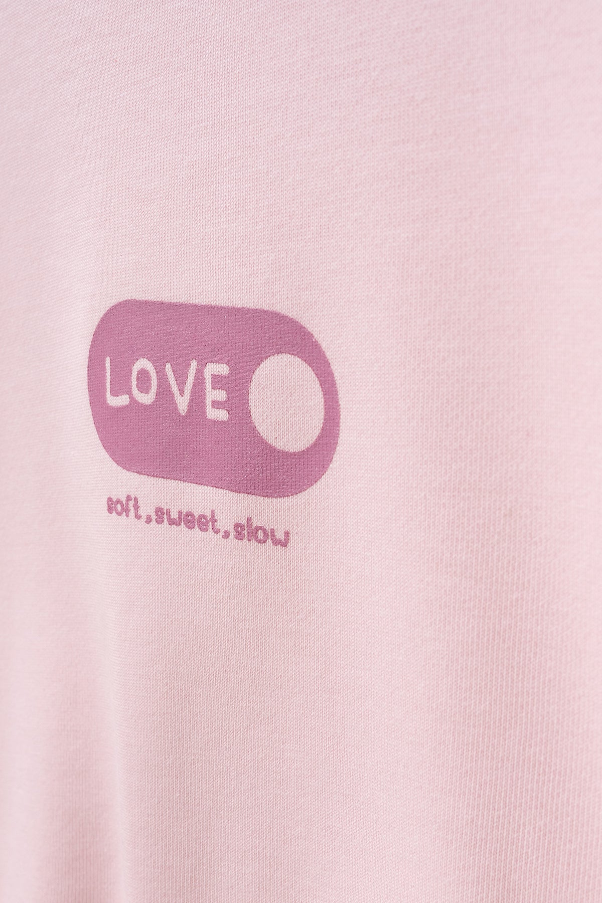 Kız Bebek Alt Üst Takım Kalp Baskılı Love Detaylı Mürdüm