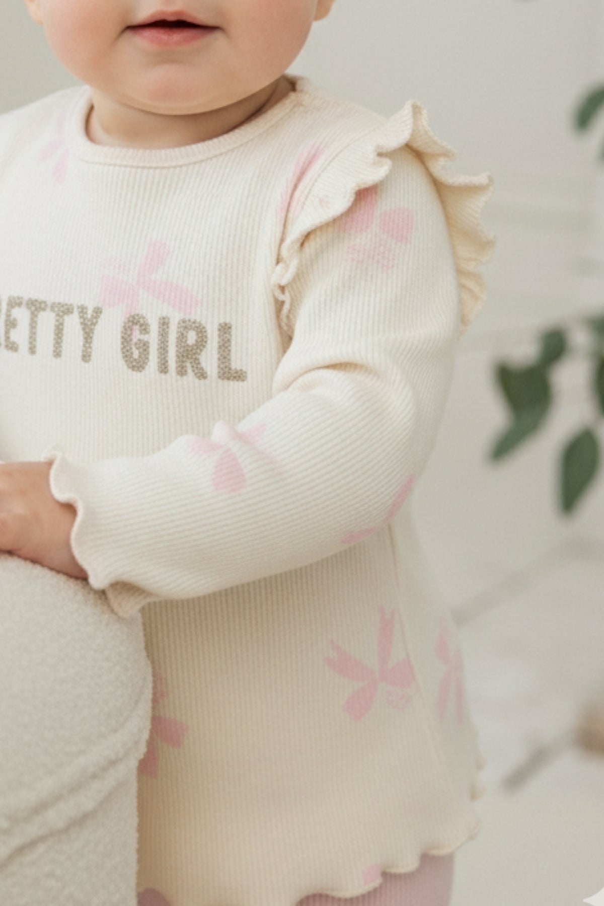 Kız Bebek  Bandanalı Taytlı 3 Parça Alt Üst Takım Pembe