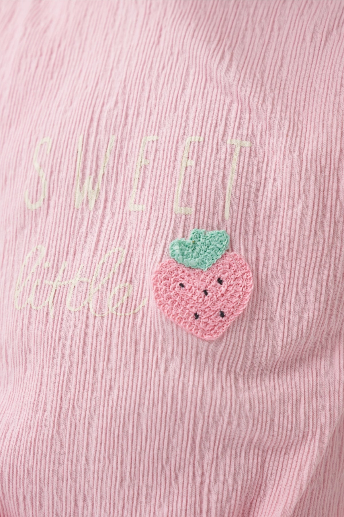 Kız Çocuk Önden Bağlamalı T-shirt Şortlu Örme Müslin Yazlık İkili Takım Pembe