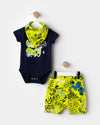 UP PABY  3 PCS WHOLESALE BABY BOY OUTFIT SET