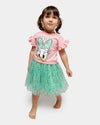DAISY FLORAL TULLE SKIRT 2 PCS WHOLASALE KID GIRL OUTFIT SET